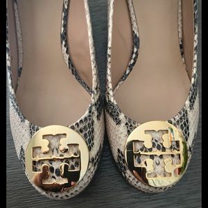 Tory Burch Snake-print Wedges